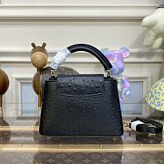 Kitlife Louis Vuitton Capucines Mini Ostrich Leather Black - 21*14*8cm - 2