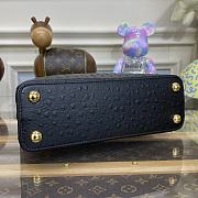 	 Kitlife Louis Vuitton Capucines Small Ostrich Leather Black - 27*18*9cm - 4