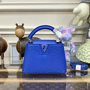 	 Kitlife Louis Vuitton Capucines Mini Ostrich Leather Blue - 21*14*8cm - 1