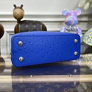 	 Kitlife Louis Vuitton Capucines Mini Ostrich Leather Blue - 21*14*8cm - 4