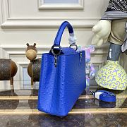 	 Kitlife Louis Vuitton Capucines Small Ostrich Leather Blue - 27*18*9cm - 3