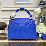 	 Kitlife Louis Vuitton Capucines Small Ostrich Leather Blue - 27*18*9cm - 2