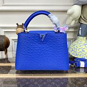 	 Kitlife Louis Vuitton Capucines Medium Ostrich Leather Blue - 31.5*20*11cm - 1