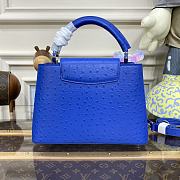 	 Kitlife Louis Vuitton Capucines Medium Ostrich Leather Blue - 31.5*20*11cm - 4