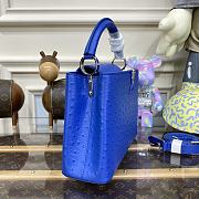 	 Kitlife Louis Vuitton Capucines Medium Ostrich Leather Blue - 31.5*20*11cm - 5
