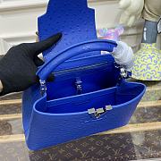 	 Kitlife Louis Vuitton Capucines Medium Ostrich Leather Blue - 31.5*20*11cm - 2