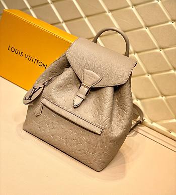 	 Kitlife Louis Vuitton MONTSOURIS PM Tourterelle Gray Embossed cowhide leather - M45410 - 27.5 x 33 x 14 cm
