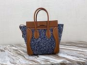 	 Kitlife Celine Micro Luggage Bag Tweed and Leather Black and White - 226cm - 4