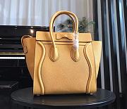 	 Kitlife Celine Micro Luggage Bag In Drummed Calfskin Light Yellow - 27 X 27 X 15 CM - 3