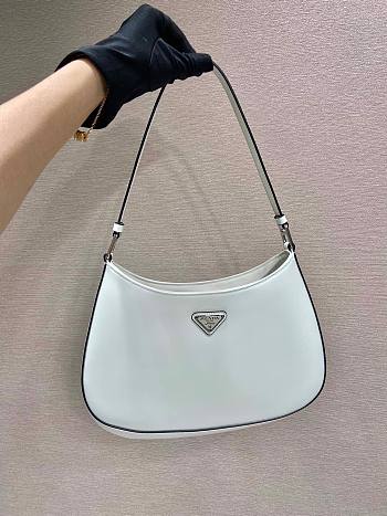 Kitlife Prada Cleo brushed leather shoulder bag white - 27x226cm