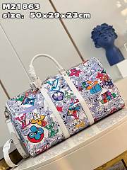 KITLIFE LOUIS VUITTON KEEPALL BANDOULIERE BAG 50 Colorful - 50 x 29 x 23 cm - 4