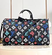 KITLIFE LOUIS VUITTON KEEPALL BANDOULIERE BAG 50 Orange LV Graffiti pattern - 50 x 29 x 23 cm - 1