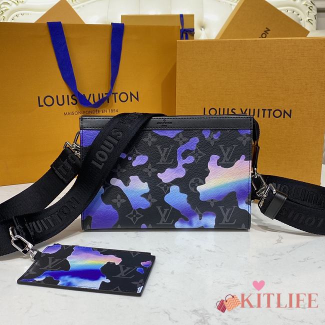 KITLIFE LOUIS VUITTON GASTON BAG  Sunrise Monogram Eclipse Canvas - 22 x 14.5 x 4.5 cm  - 1
