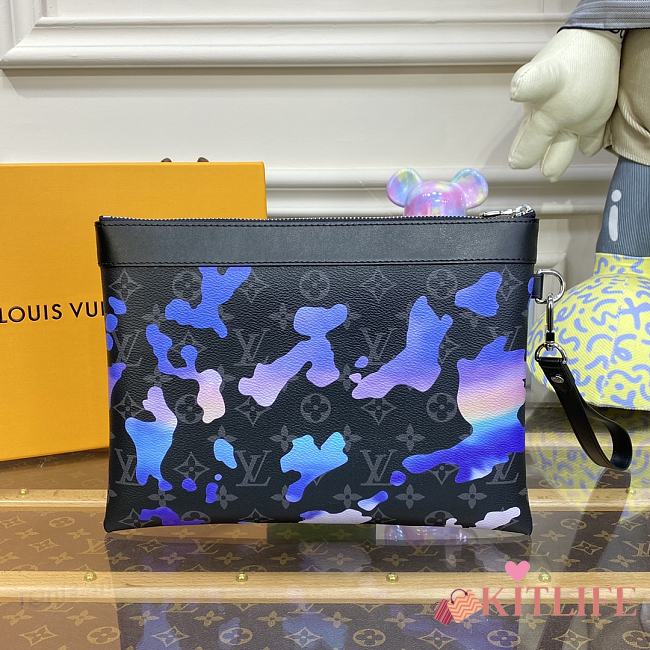 KITLOFE LOUIS VUITTON POCHETTE TO-GO BAG Sunrise Monogram Eclipse Canvas - 30 x 21.5 x 1 cm - 1