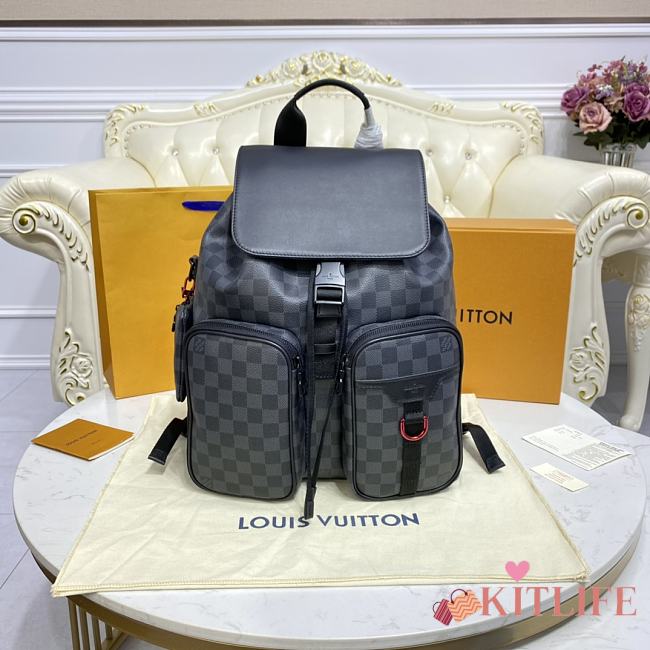 KITLIFE LOUIS VUITTON UTILITY BACKPACK Damier Graphite -33 x 41 x 16 cm - 1