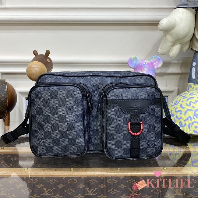 KITLIFE LOUIS VUITTON MESSENGER UTILITY BAG Damier Graphite - 27 x 16.5 x 10.5 cm - 1