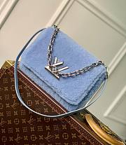 KITLIFE LOUIS VUITTON TWIST BAG MM Jeans Blue Fleece - 23 x 17 x 9.5 cm - 1