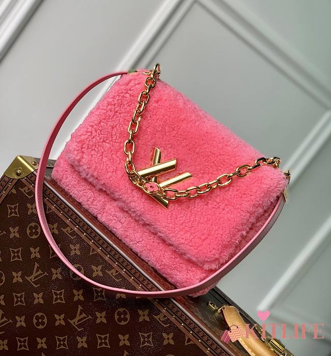 	 KITLIFE LOUIS VUITTON TWIST BAG MM pINK Fleece - 23 x 17 x 9.5 cm - 1