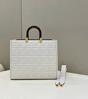 Kitlife Fendi Sunshine Medium White leather shopper - 35x31x17cm - 1