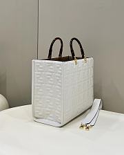 Kitlife Fendi Sunshine Medium White leather shopper - 35x31x17cm - 2