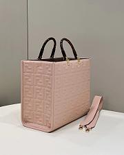 	 Kitlife Fendi Sunshine Medium Pink leather shopper - 35x31x17cm - 5