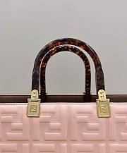 	 Kitlife Fendi Sunshine Medium Pink leather shopper - 35x31x17cm - 3