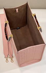 	 Kitlife Fendi Sunshine Medium Pink leather shopper - 35x31x17cm - 2