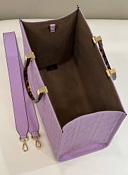 	 Kitlife Fendi Sunshine Medium Purple leather shopper - 35x31x17cm - 4