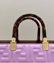 	 Kitlife Fendi Sunshine Medium Purple leather shopper - 35x31x17cm - 3