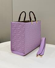 	 Kitlife Fendi Sunshine Medium Purple leather shopper - 35x31x17cm - 2