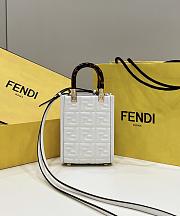 	 Kitlife Fendi Sunshine Mini White leather shopper - 13x5x17cm - 1