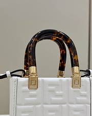 	 Kitlife Fendi Sunshine Mini White leather shopper - 13x5x17cm - 5