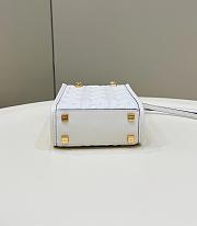 	 Kitlife Fendi Sunshine Mini White leather shopper - 13x5x17cm - 2