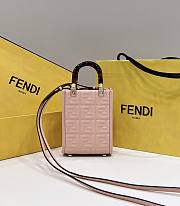 	 Kitlife Fendi Sunshine Mini Pink leather shopper - 13x5x17cm - 1