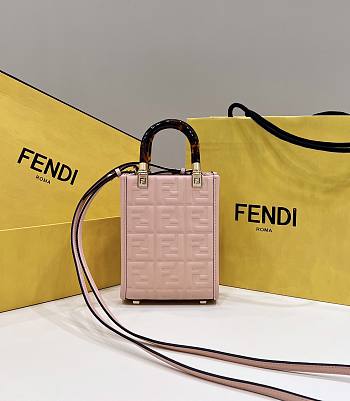 	 Kitlife Fendi Sunshine Mini Pink leather shopper - 13x5x17cm