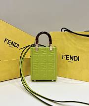 	 Kitlife Fendi Sunshine Mini Acid Green leather shopper - 13x5x17cm - 1