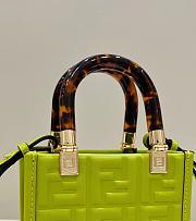 	 Kitlife Fendi Sunshine Mini Acid Green leather shopper - 13x5x17cm - 3