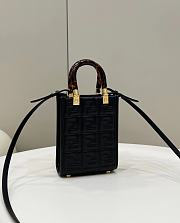 	 Kitlife Fendi Sunshine Mini Black leather shopper - 13x5x17cm - 2