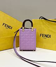 	 Kitlife Fendi Sunshine Mini Purple leather shopper - 13x5x17cm - 1