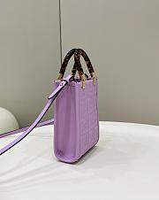 	 Kitlife Fendi Sunshine Mini Purple leather shopper - 13x5x17cm - 4