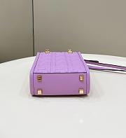 	 Kitlife Fendi Sunshine Mini Purple leather shopper - 13x5x17cm - 3