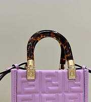 	 Kitlife Fendi Sunshine Mini Purple leather shopper - 13x5x17cm - 2