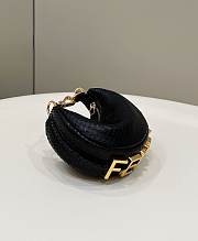 Kitlife Fendigraphy Nano Black Python Leather - 16.5x14x5cm - 5