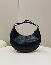 Kitlife Fendigraphy Small Black Python Leather -  29x24.5x10cm - 1