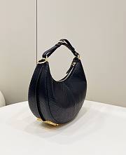Kitlife Fendigraphy Small Black Python Leather -  29x24.5x10cm - 5