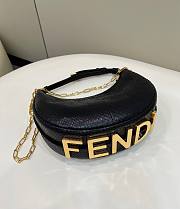 Kitlife Fendigraphy Small Black Python Leather -  29x24.5x10cm - 4