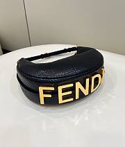 Kitlife Fendigraphy Small Black Python Leather -  29x24.5x10cm - 3