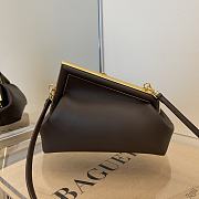 Fendi First Small Dark Brown Leather  – 8BP129 – 26×18×9.5 cm - 3