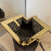 Fendi First Small Dark Brown Leather  – 8BP129 – 26×18×9.5 cm - 2