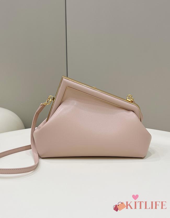 Fendi First Small Pink Leather  – 8BP129 – 26×18×9.5 cm - 1